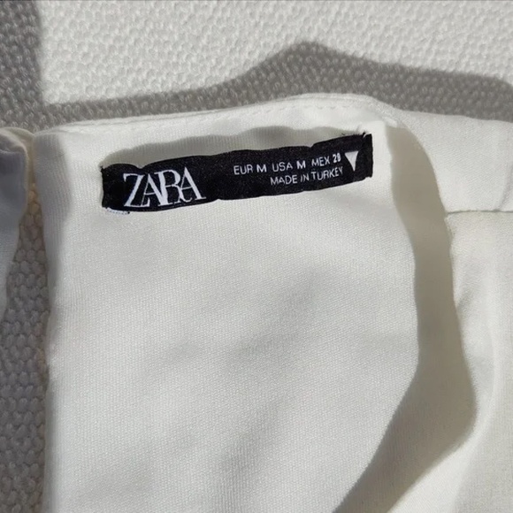 ZARA linen blend crop top size medium - Picture 2 of 3